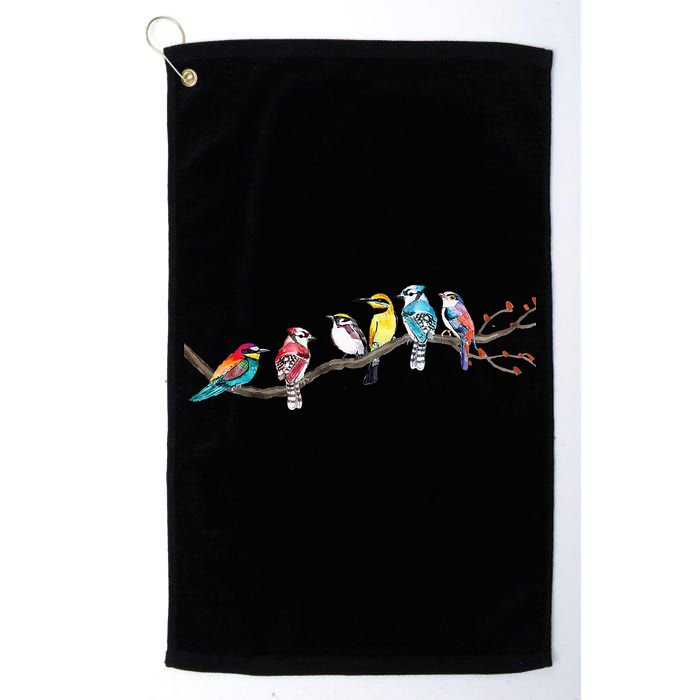 Birds On A Branch Birding Bird Watching Bird Watcher Golf Towel