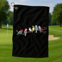 Birds On A Branch Birding Bird Watching Bird Watcher Golf Towel