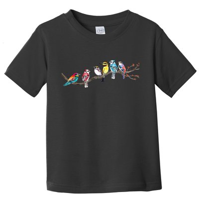 Birds On A Branch Birding Bird Watching Bird Watcher Toddler T-Shirt