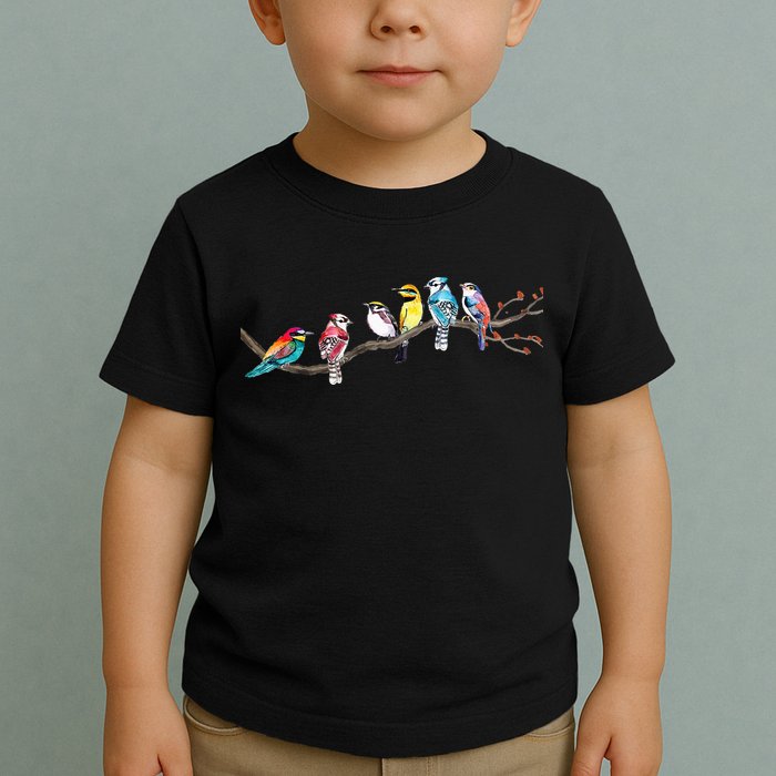 Birds On A Branch Birding Bird Watching Bird Watcher Toddler T-Shirt