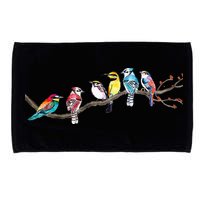 Birds On A Branch Birding Bird Watching Bird Watcher Microfiber Hand Towel