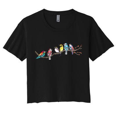Birds On A Branch Birding Bird Watching Bird Watcher Crop Top