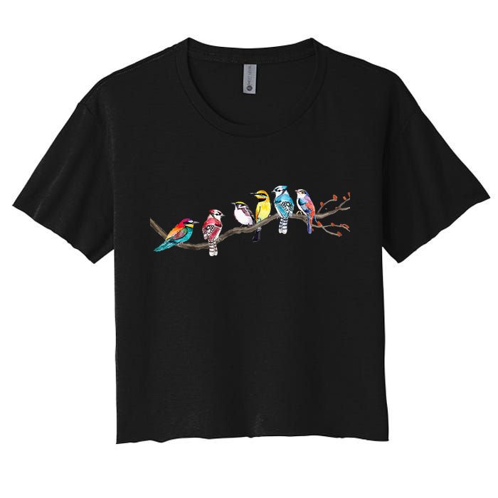 Birds On A Branch Birding Bird Watching Bird Watcher Crop Top