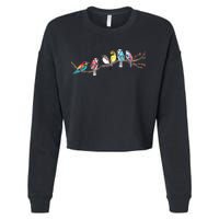 Birds On A Branch Birding Bird Watching Bird Watcher Cropped Pullover Crew