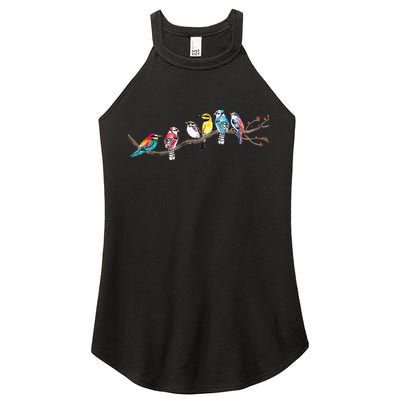 Birds On A Branch Birding Bird Watching Bird Watcher Women's Perfect Tri Rocker Tank
