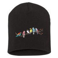 Birds On A Branch Birding Bird Watching Bird Watcher Short Acrylic Beanie