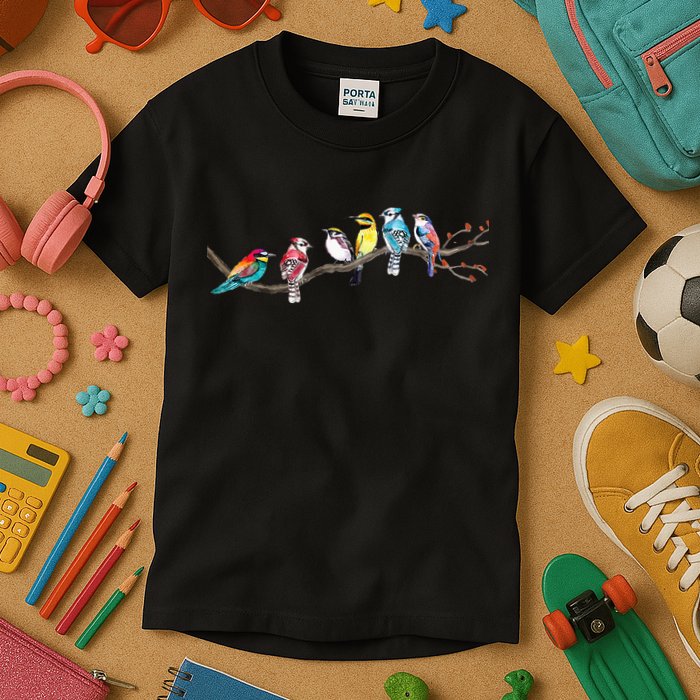 Birds On A Branch Birding Bird Watching Bird Watcher Kids T-Shirt