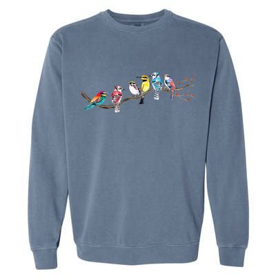 Birds On A Branch Birding Bird Watching Bird Watcher Garment-Dyed Sweatshirt