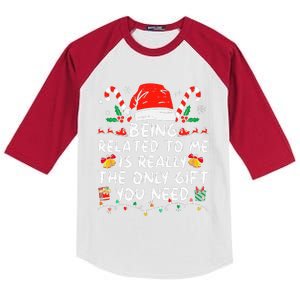 Bend Over And I'll Show You Ugly Christmas Couple Matching  Kids Colorblock Raglan Jersey