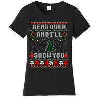 Bend Over And I'll Show You Christmas Tree Ugly Sweater Women's T-Shirt