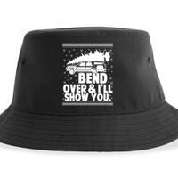 Bend Over And Ill Show You Funny Merry Christmas Tree Sustainable Bucket Hat