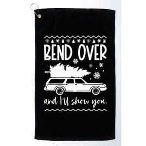 Bend Over And Ill Show You Christmas Pajama Funny Xmas  Platinum Collection Golf Towel