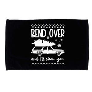 Bend Over And Ill Show You Christmas Pajama Funny Xmas  Microfiber Hand Towel