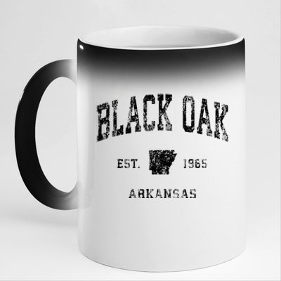 Black Oak Arkansas AR Vintage Athletic Black Sports 11oz Black Color Changing Mug