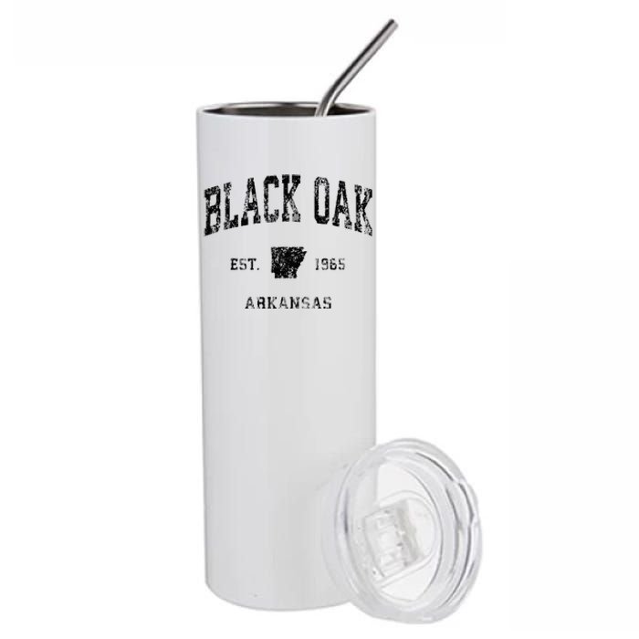 Black Oak Arkansas AR Vintage Athletic Black Sports Stainless Steel Tumbler