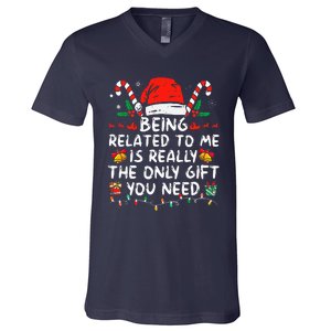 Bend Over And I'll Show You Ugly Christmas Couple Matching  V-Neck T-Shirt