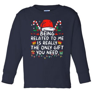 Bend Over And I'll Show You Ugly Christmas Couple Matching  Toddler Long Sleeve Shirt