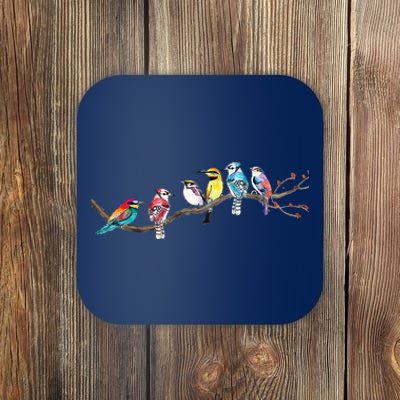 Birds On A Branch Birding Bird Watching Bird Watcher Coaster