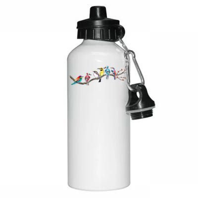 Birds On A Branch Birding Bird Watching Bird Watcher Aluminum Water Bottle