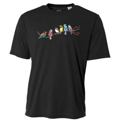 Birds On A Branch Birding Bird Watching Bird Watcher Cooling Performance Crew T-Shirt