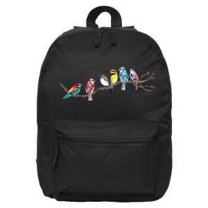 Birds On A Branch Birding Bird Watching Bird Watcher 16 in Basic Backpack