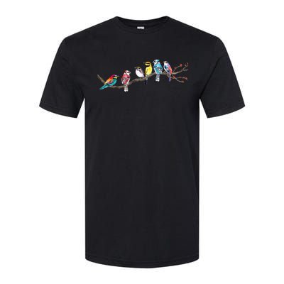 Birds On A Branch Birding Bird Watching Bird Watcher Softstyle CVC T-Shirt