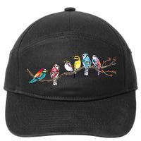 Birds On A Branch Birding Bird Watching Bird Watcher 7-Panel Snapback Hat
