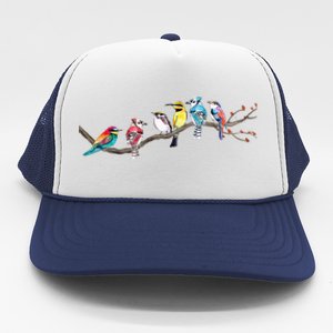 Birds On A Branch Birding Bird Watching Bird Watcher Trucker Hat