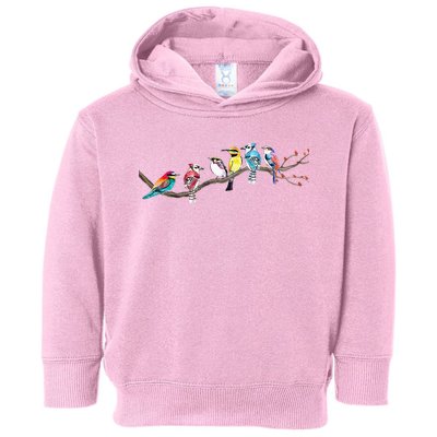 Birds On A Branch Birding Bird Watching Bird Watcher Toddler Hoodie
