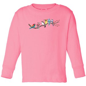 Birds On A Branch Birding Bird Watching Bird Watcher Toddler Long Sleeve Shirt