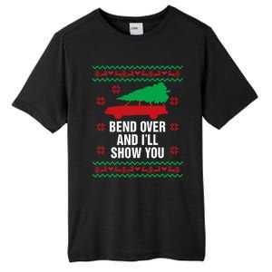 Bend Over and I'll Show You Christmas Couple Matching Family  Tall Fusion ChromaSoft Performance T-Shirt