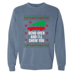 Bend Over and I'll Show You Christmas Couple Matching Family  Garment-Dyed Sweatshirt