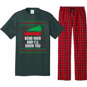 Bend Over and I'll Show You Christmas Couple Matching Family  Pajama Set