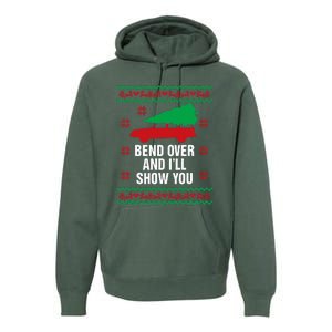 Bend Over and I'll Show You Christmas Couple Matching Family  Premium Hoodie