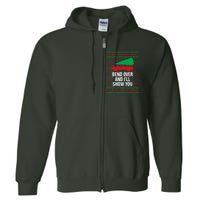 Bend Over and I'll Show You Christmas Couple Matching Family  Full Zip Hoodie