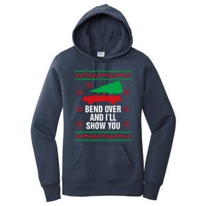 Bend Over and I'll Show You Christmas Couple Matching Family  Women's Pullover Hoodie