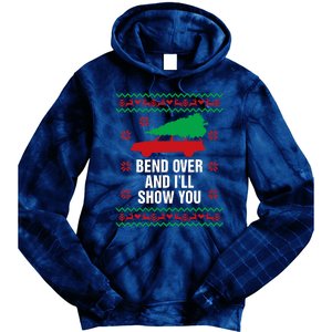 Bend Over and I'll Show You Christmas Couple Matching Family  Tie Dye Hoodie