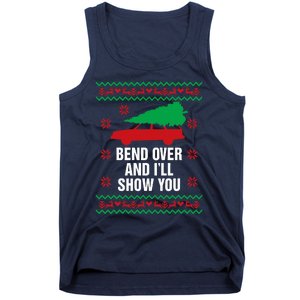 Bend Over and I'll Show You Christmas Couple Matching Family  Tank Top