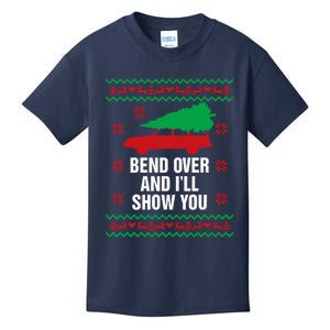 Bend Over and I'll Show You Christmas Couple Matching Family  Kids T-Shirt