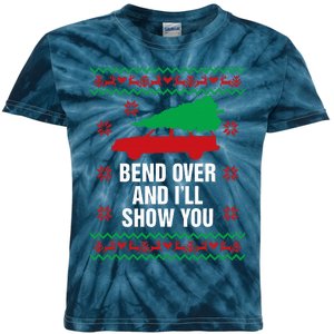 Bend Over and I'll Show You Christmas Couple Matching Family  Kids Tie-Dye T-Shirt