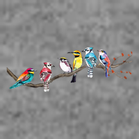 Birds On A Branch Birding Bird Watching Bird Watcher 7-Panel Snapback Hat