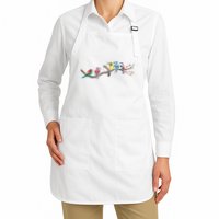 Birds On A Branch Birding Bird Watching Bird Watcher Full-Length Apron With Pockets