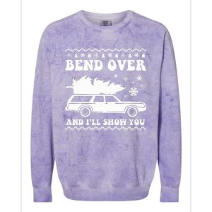 Bend Over And I'll Show You  Colorblast Crewneck Sweatshirt