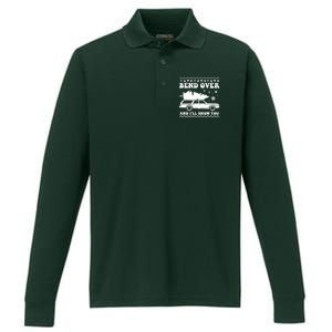 Bend Over And I'll Show You  Performance Long Sleeve Polo