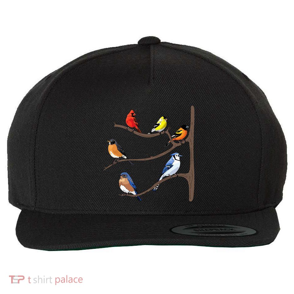 Birds On A Branch Birding Birdwatching Birder Bird Watcher Wool Snapback Cap