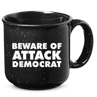 Beware Of Attack Democrat 15oz Campfire Ceramic Mug