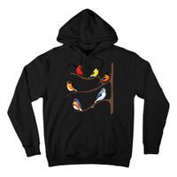 Birds On A Branch Birding Birdwatching Birder Bird Watcher Tall Hoodie
