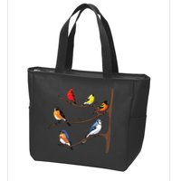 Birds On A Branch Birding Birdwatching Birder Bird Watcher Zip Tote Bag