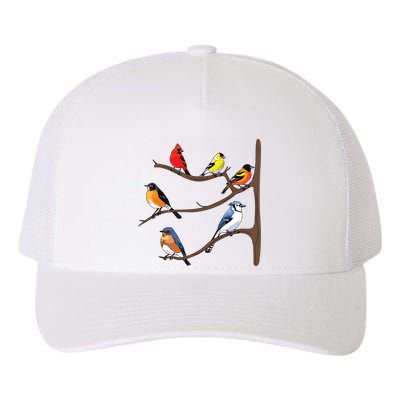Birds On A Branch Birding Birdwatching Birder Bird Watcher Yupoong Adult 5-Panel Trucker Hat