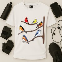 Birds On A Branch Birding Birdwatching Birder Bird Watcher Performance Shirt